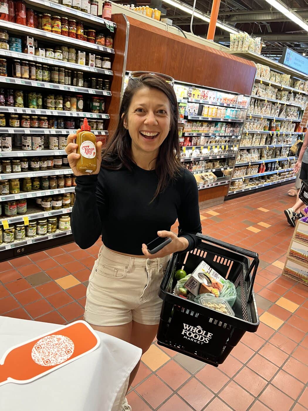 Customer with Tango at Whole Foods